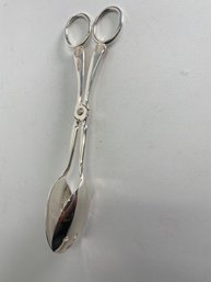 Lovely Silver Plate Salad Serving Tongs