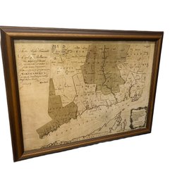 Copy Of An Antique Map Of Connecticut State In Nov. 1766