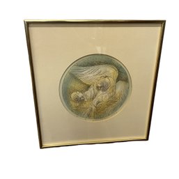 ' Jacob Wrestling The Angel' Signed Artist Proof Lithograph, 1980, Framed & Matted