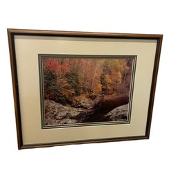 New England Fall Art Photograph Landscape, Framed & Matted