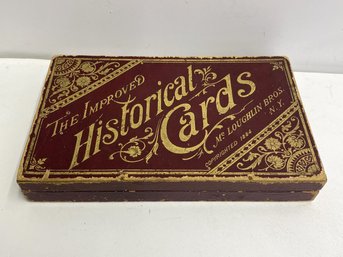 Antique Game: The Improved Historical Cards, McLoughlin Bros NY 1884 Historical Card Game