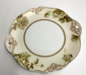 OHME Silesia Old Ivory Handled Plate With Floral Design