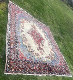 Vintage Persian Room Size 8x10 Rug With Great Medallion Pattern, With  Blues And Reds