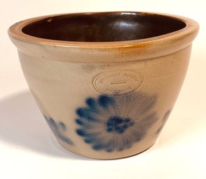 Beaumont Pottery Small Bowl With Blue Flower Design