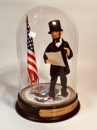 Annalee Doll Folk Hero Series, Abraham Lincoln #254 In Glass Dome Display