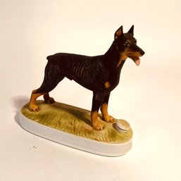 1978 Limited Edition Lionstone Sculptured Porcelain Doberman Pinscher Statue