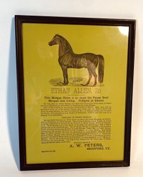 Ethan Allen 2d Copy Of Antique Horse Advertisement