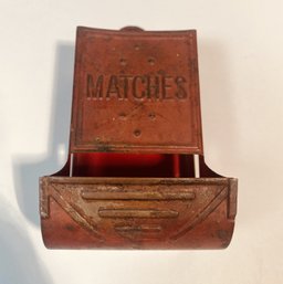 Vintage Metal Wall Hanging Matchstick Holder