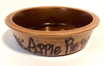 Beaumont Pottery Stoneware Apple Pie Dish