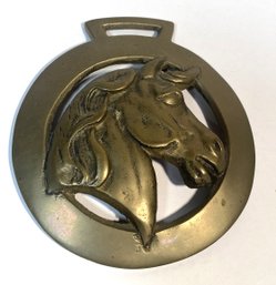 Vintage Brass Large Saddle Medallion