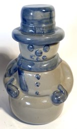 Vintage Pottery Snowman Cookie Jar