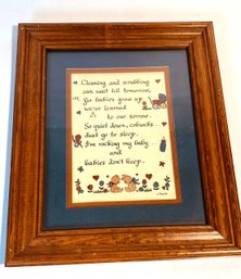 J Arnold Baby Quote Framed And Matted