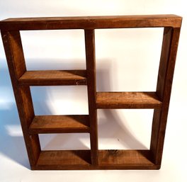 Vintage Wooden Tiered Square Display Shelf