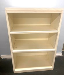 White 3 Shelf Adjustable Bookshelf