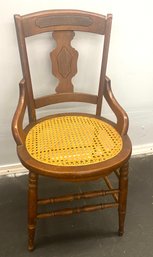 Antique Mahogany Eastlake Caned Seat Chair