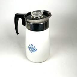 Corning Ware Vintage 9-Cup Percolator Coffee Maker Blue Cornflower Pattern