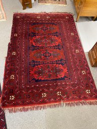 Beautiful Antique Afghan Hand Woven Wool Rug 4'10'x6'10'