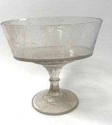 Vintage Glass Compote With Pedestal Base