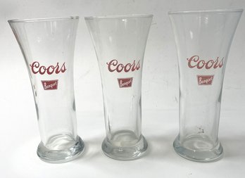 Set Of 3 Coors Tall Glasses