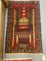 Beautiful Baluch Tribal Temple Prayer Rug 3x5, Hand Knotted Great Colors And Quality