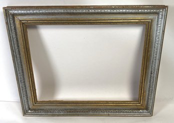Wooden Picture Frame With Silver And Gold Paint
