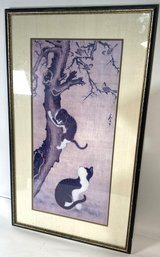 Pyon Sang-byok Cat Print Framed And Matted