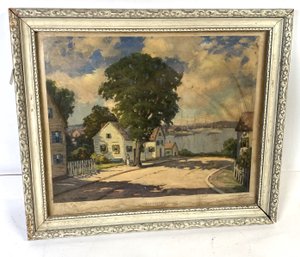 Antique Gloucester Print In White Frame By  Camillo Adriani
