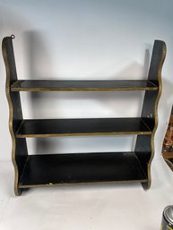 Lovely Painted Three Tiered Wall Hanging Shelf