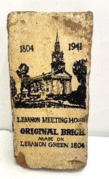 1804 Lebanon Meeting House Original Brick