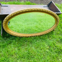 Oval Gold Framed Wall Mirror