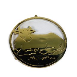 Brass Cow Kitchen Trivet Or Hot Plate