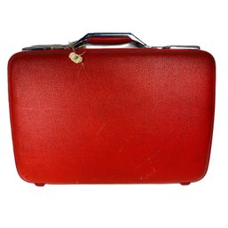 American Tourister Red Hardshell Vintage Suitcase