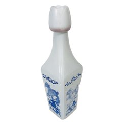 Blue & White Tulip & Windmill Themed Decanter