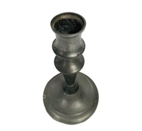 Antique Pewter Candlestick