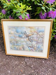 Stunning Print By Gary Pulham ' Wild Wings', Signed, Dated 1989 & Framed & Matted