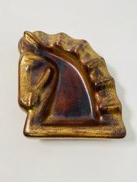 Glazed Pottery Ash Tray Horse Head Design