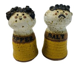 Mr & Mrs Salt And Pepper Stoneware Pottery Shakers