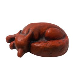 Vintage Red Cast Iron Fox Door Stop