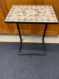 Modern Metal And Stone/tile Side Table