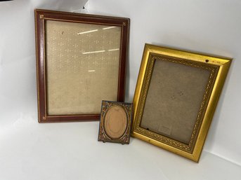 Lot Of 3 Picture Frames, Various Sizes.