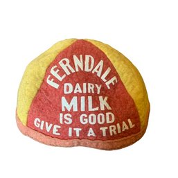 Vintage 1950s Ferndale Dairy Milk Advertisement Felt Childs Cap Hat