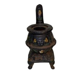 Antique Miniature Cast Toy Stove Hand Painted