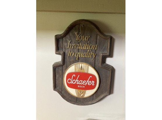 Schaefer Vintage Beer Sign