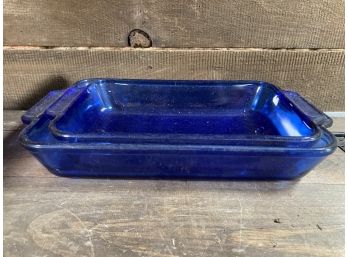 Set Of Blue Anchor Casserole Dishes