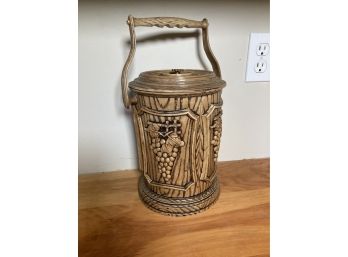 Faux Wood Grapevine Ice Bucket