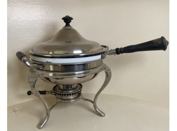 Metal Heated / Warming Serving Casserole Or Dish With Handle