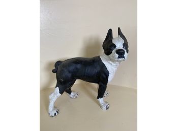 Antique Cast Iron Boston Terrier Dog Statue