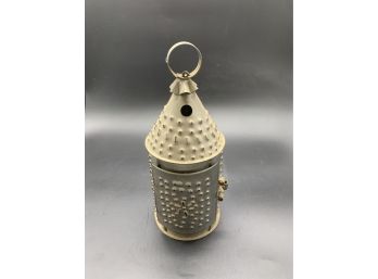 Tin Candle Lantern With Door