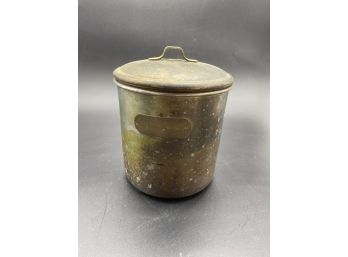 Vintage Metal Lidded Sugar Bowl