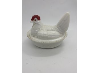 Chicken Themed Lidded Trinket Dish